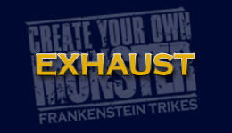 exhaust for frankenstein trike conversion kits
